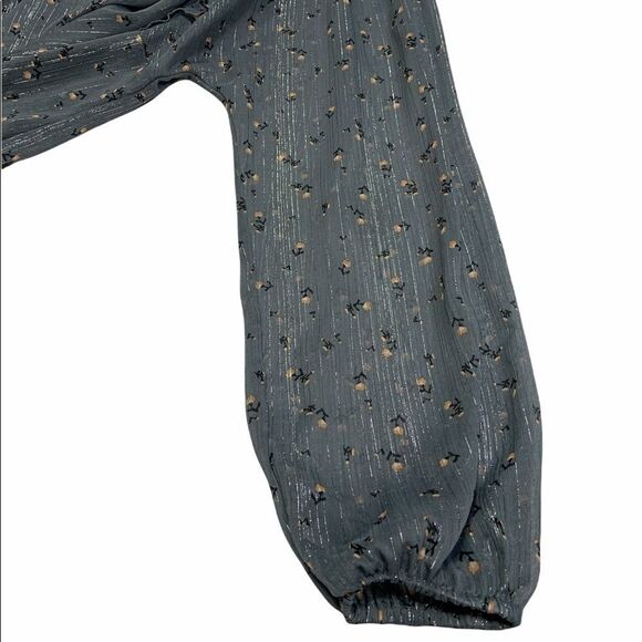 anthro Guest Editor Sheer Metallic Long Sleeve - Picture 12 of 12